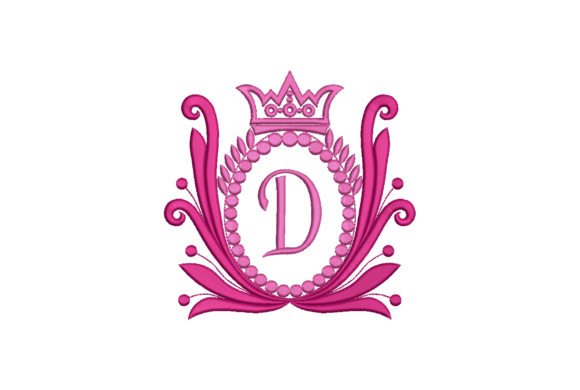 Elegant Crown Embroidery Design Letter D Review