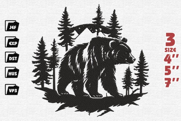 Review: Grizzly Bear in the Forest Embroidery for Apparel