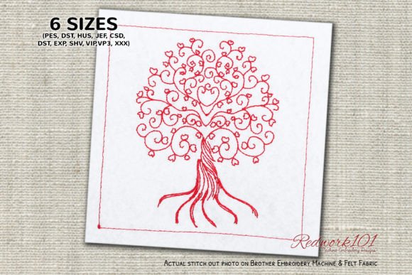 Review: Tree of Life Redwork Embroidery for Etsy Shops