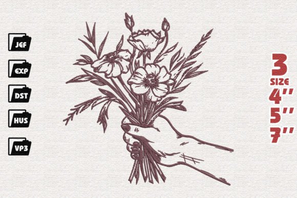 Reviewing Floral Holding Embroidery for Holiday Sales