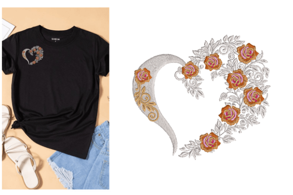 Reviewing Flower Heart Embroidery for Boutique Apparel