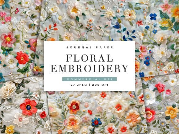 Reviewing Junk Journal Floral Embroidery Paper for Holiday Sales